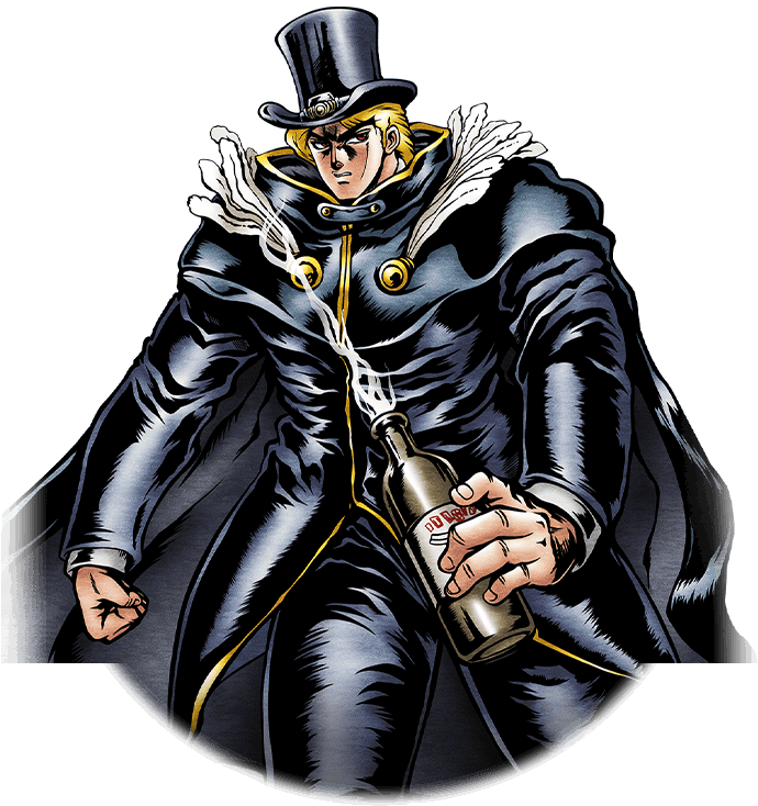 Jojo Character With Top Hatand Cape PNG