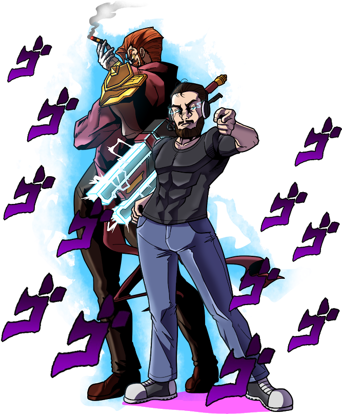 Jojo Inspired Characters Action Pose PNG