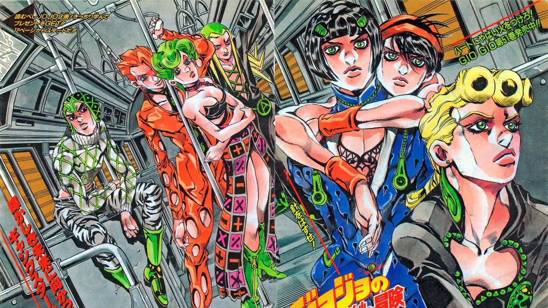 Jotaround Dio, Zwei Rivalen Im Zentrum Des Legendären Jojo Mangas. Wallpaper