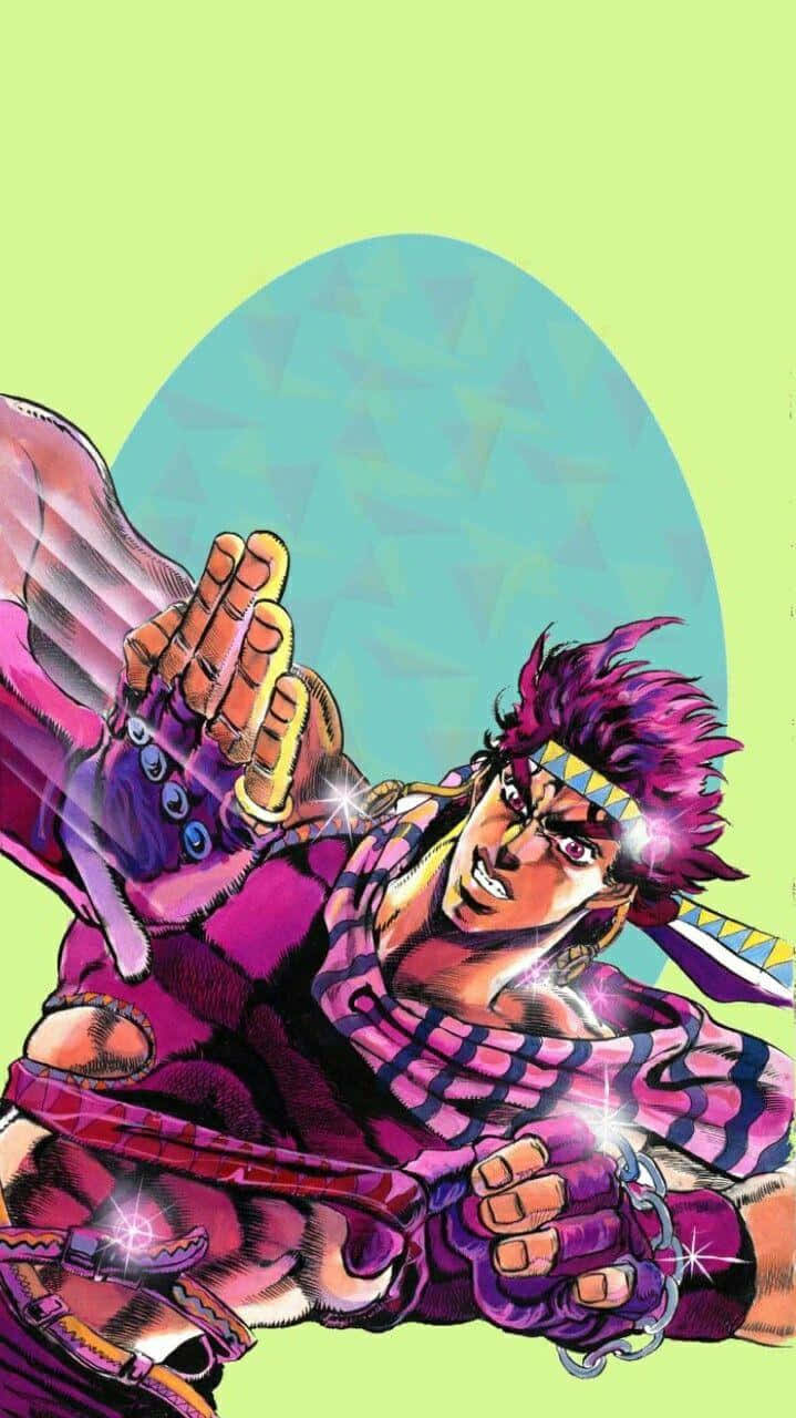 En tegneseriefigur med et sværd og en lyserød skjorte Wallpaper