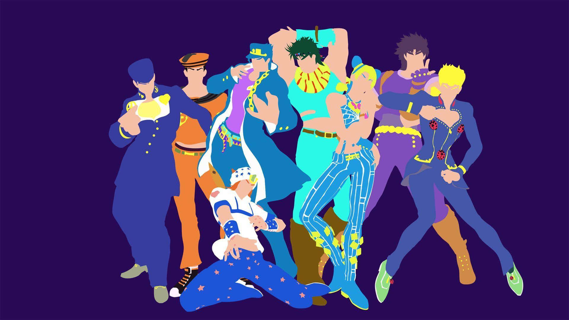 Download Hilarious Jojo Meme Featuring Jotaro and Dio Wallpaper