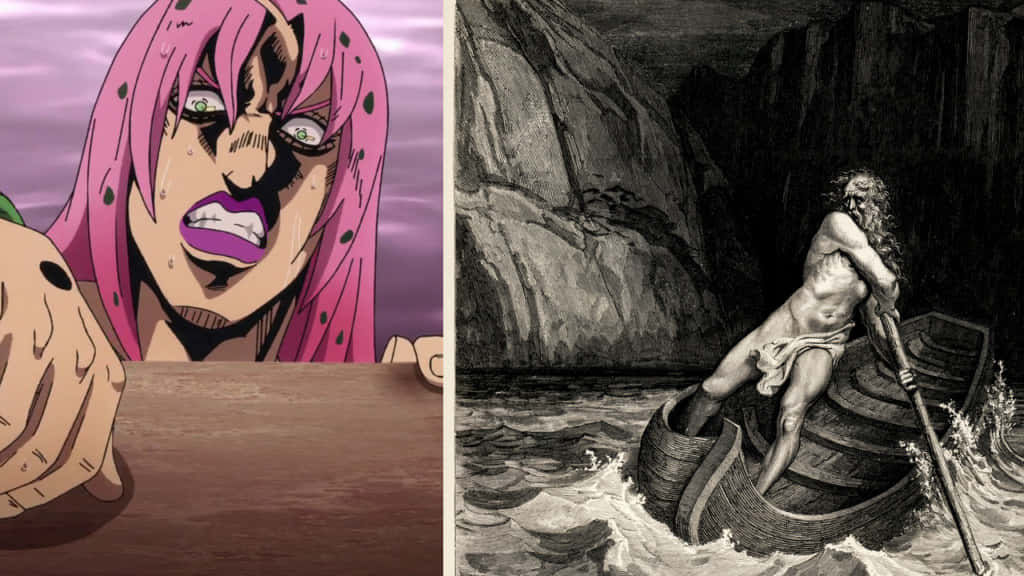 Diavolo, the enigmatic antagonist in Jojo's Bizarre Adventure Wallpaper