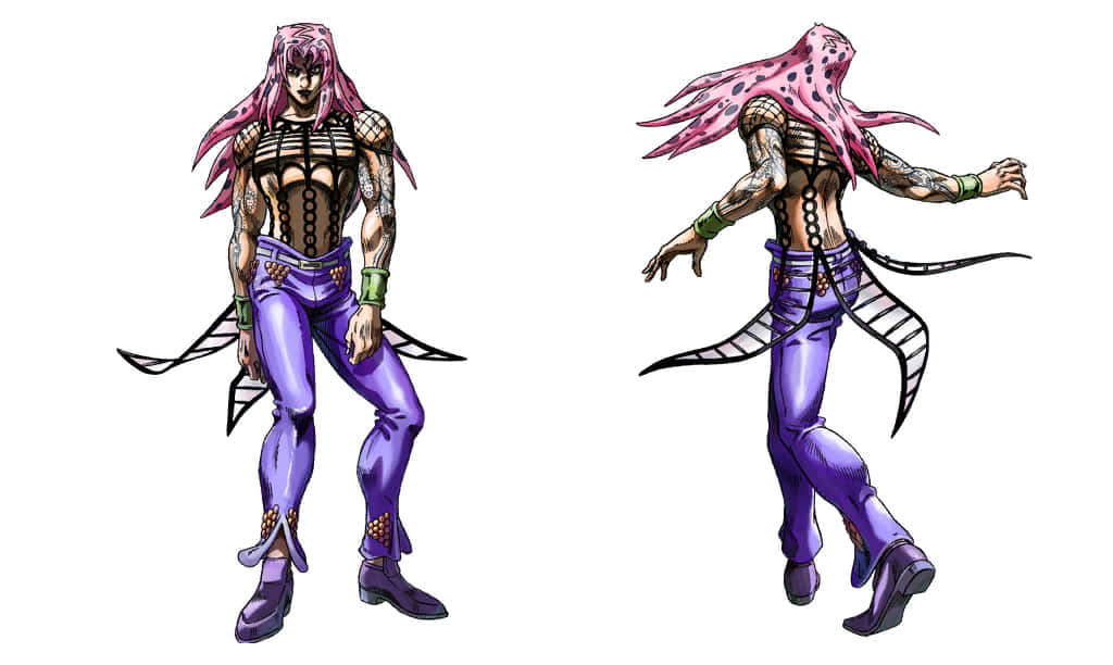 Diavolo, the mysterious antagonist from Jojo's Bizarre Adventure, in a vibrant and dangerous pose. Wallpaper