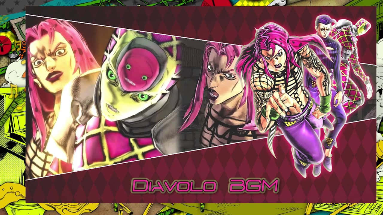 Diavolo, the enigmatic villain from Jojo's Bizarre Adventure Wallpaper