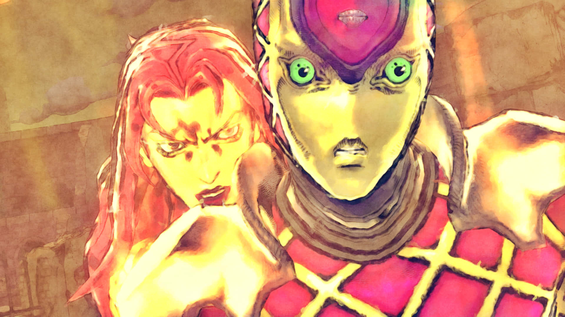 Diavolo, the enigmatic and powerful villain from Jojo's Bizarre Adventure Wallpaper