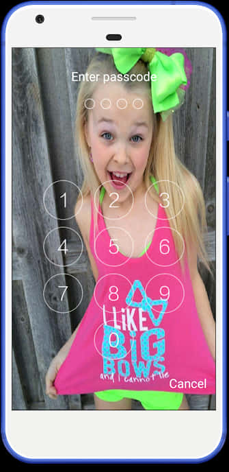 Jojo Siwa Big Bows Passcode Screen PNG