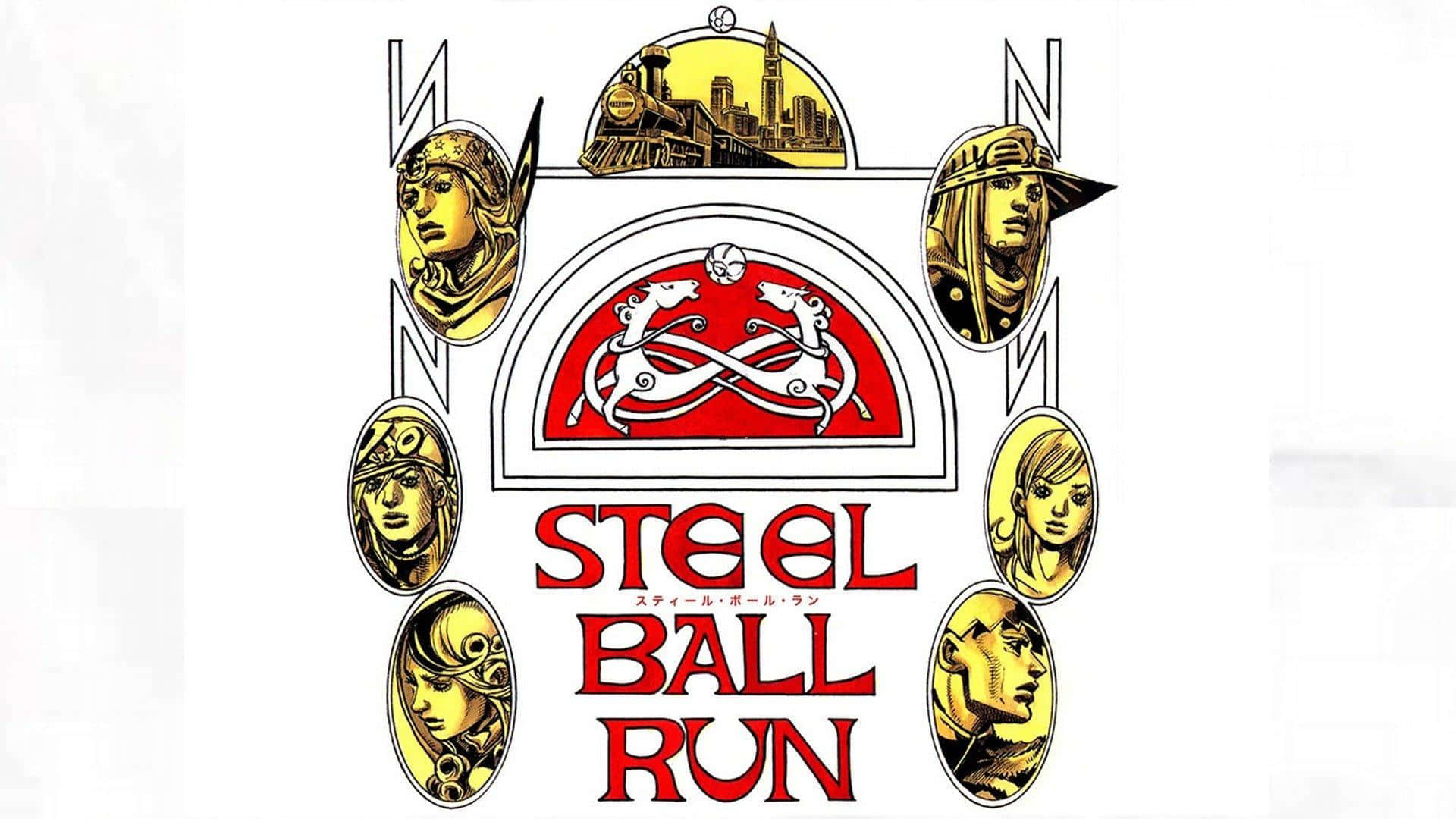 Caption: Jojo Steel Ball Run - The Ultimate Race Begins! Wallpaper