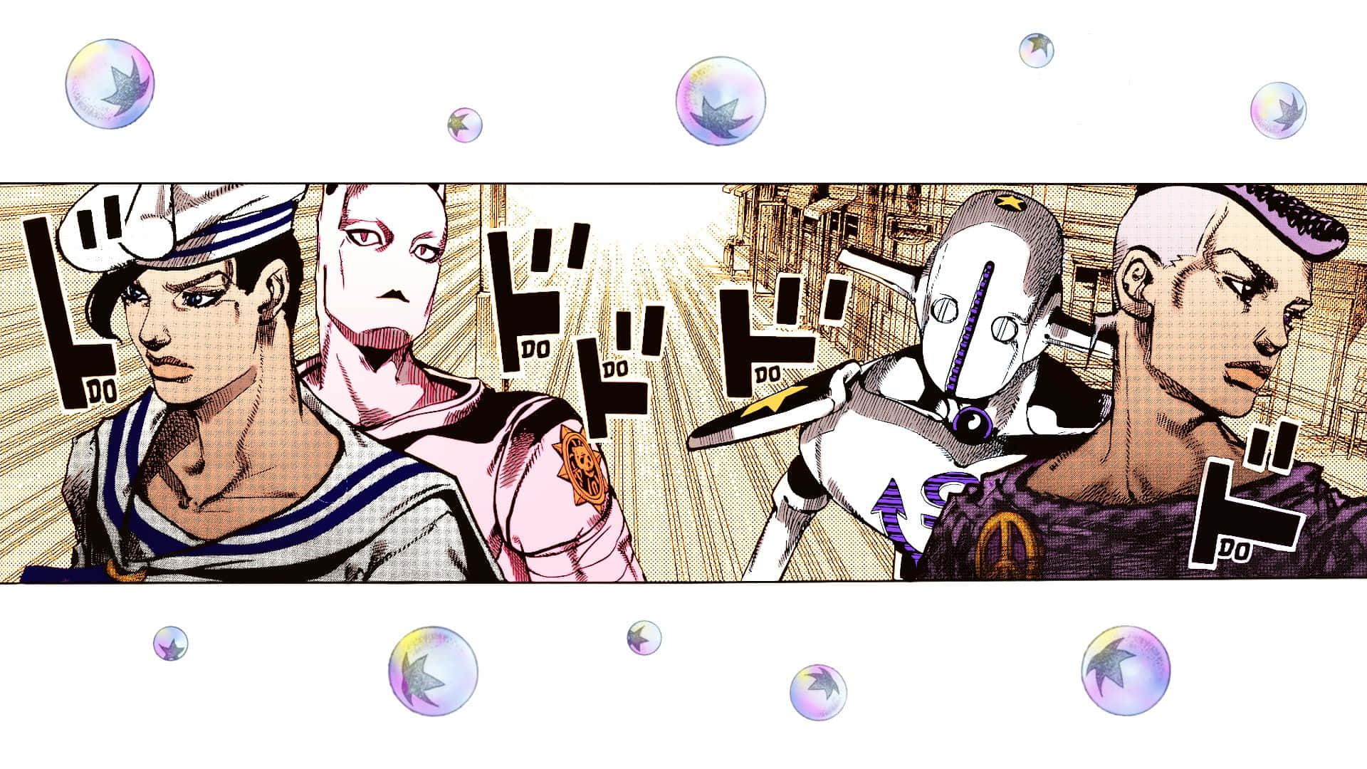 Download Jojolion - Josuke Higashikata and Soft & Wet Stand in Action  Wallpaper