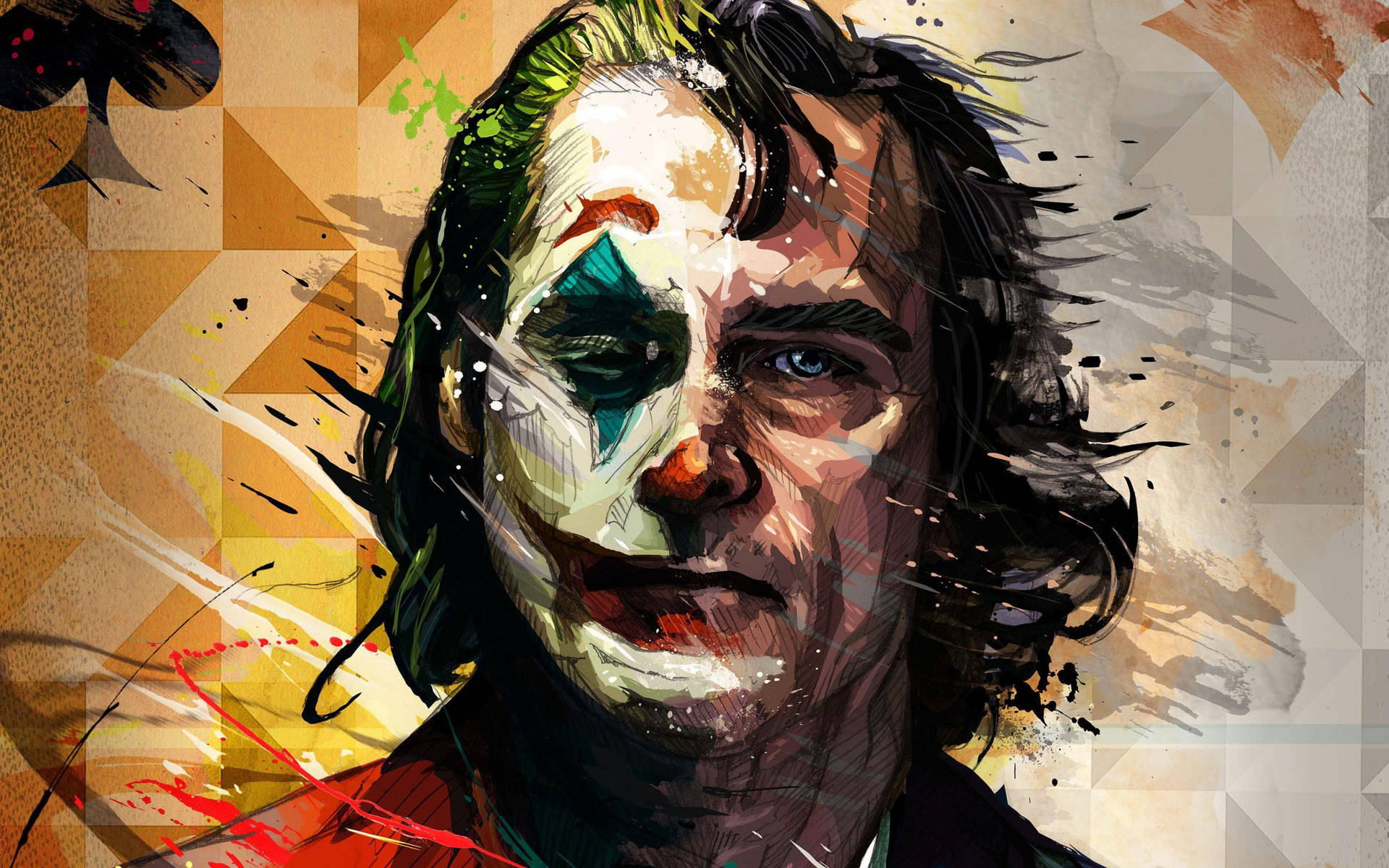 Joker 2020 Half-face Artwork Wallpaper