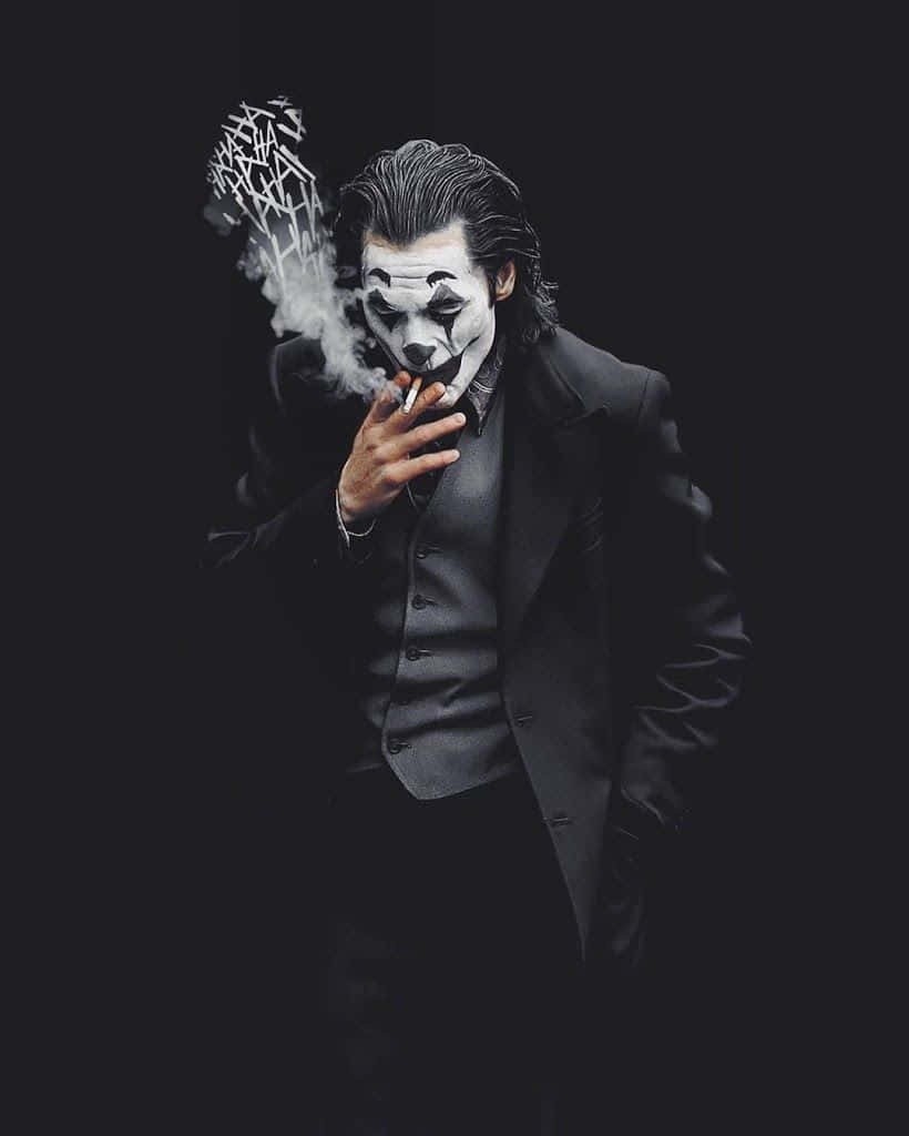 A Man In A Suit Smoking A Cigarette Wallpaper