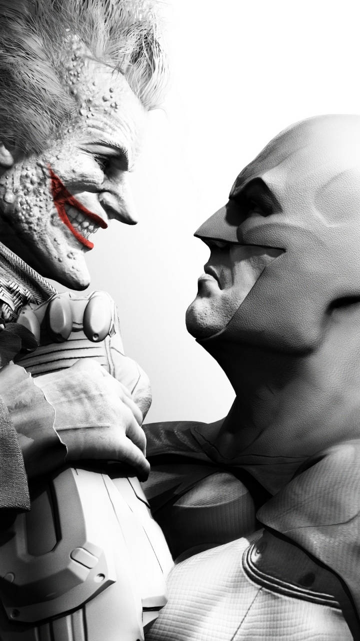 Joker And Batman Arkham City Iphone Wallpaper
