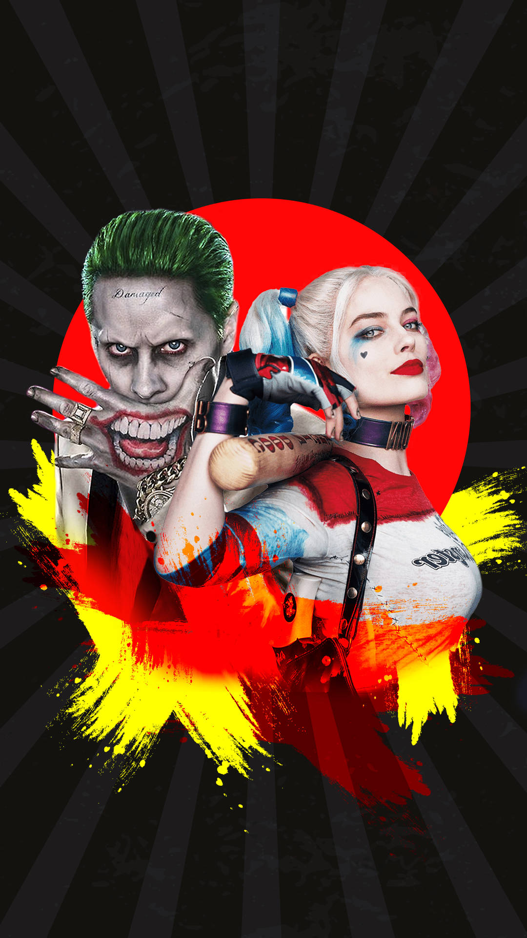 Download Joker And Harley Black And Red 4k Gotham Wallpaper 