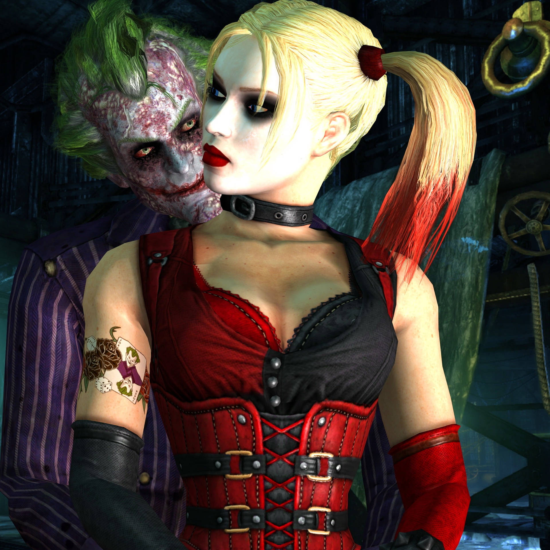 Joker And Harley Quinn Arkham City Background