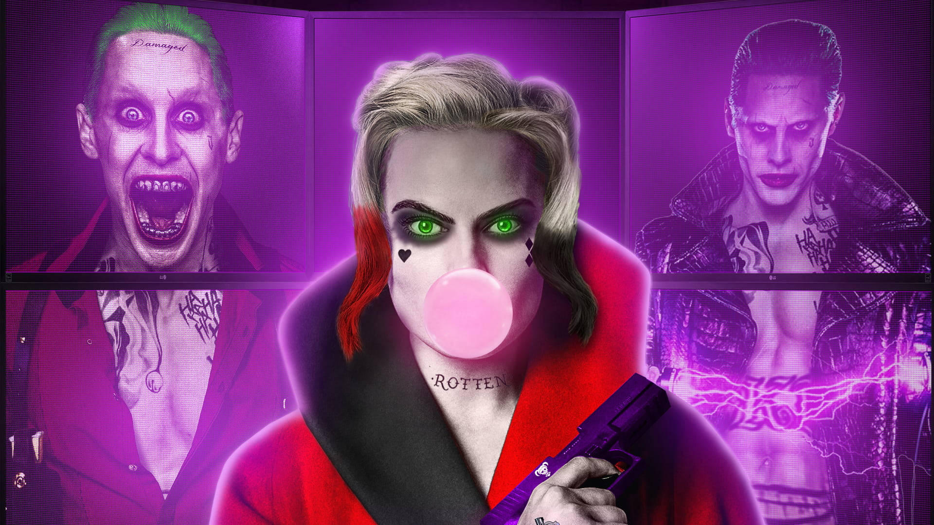 Joker And Harley Quinn Bubblegum Wallpaper