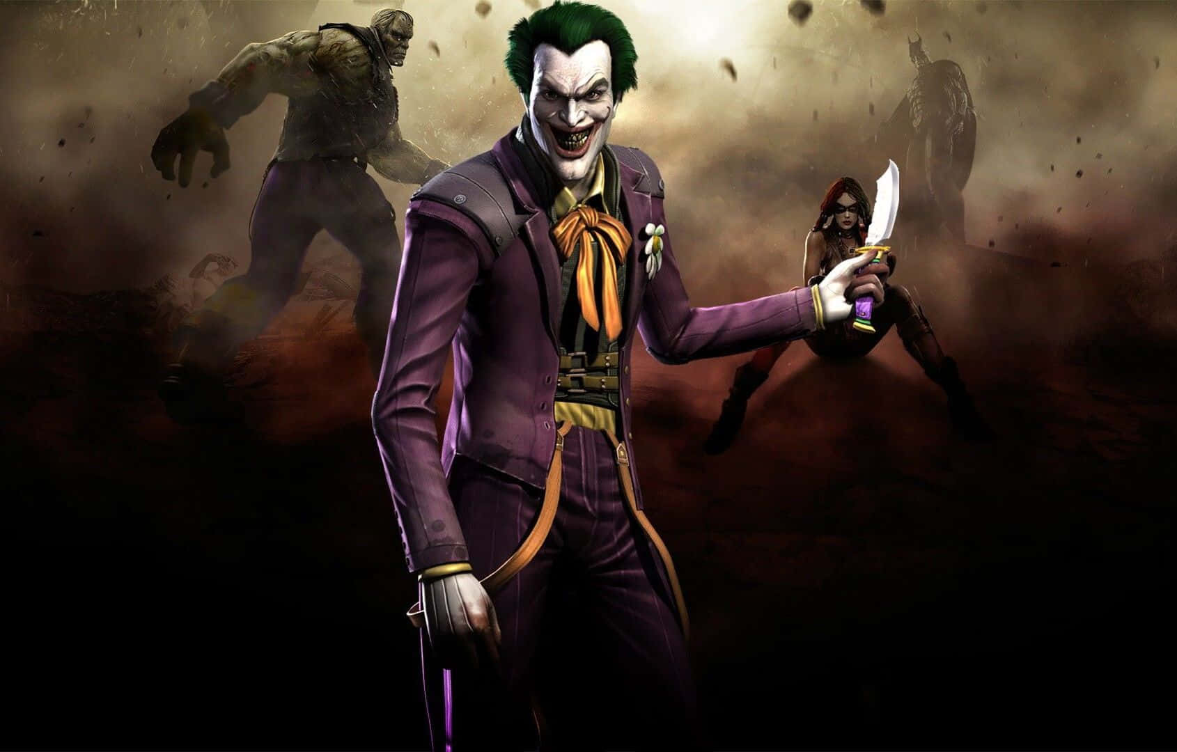 Unarepresentación Vibrante Y Artística Del Icónico Personaje Joker. Fondo de pantalla