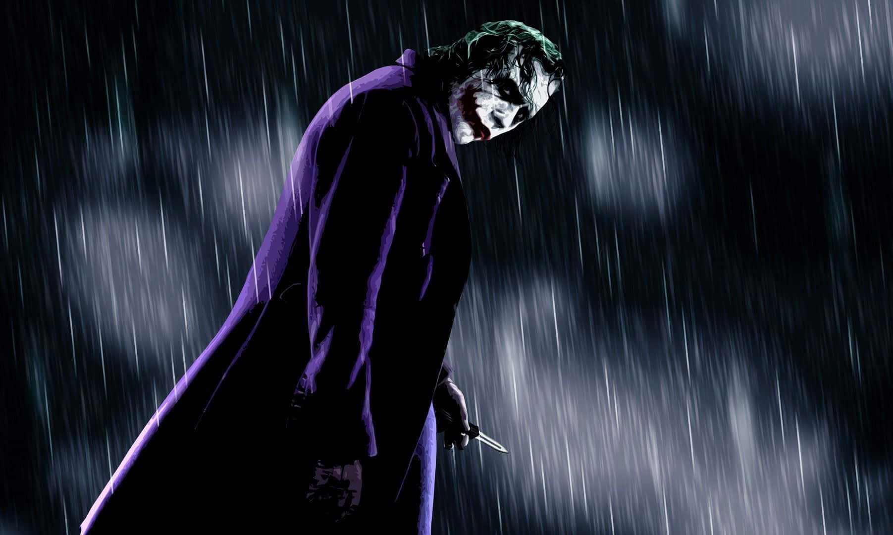 Lamaliciosa Sonrisa Del Joker: Una Impactante Representación Artística Del Villano Más Infame De Gotham. Fondo de pantalla