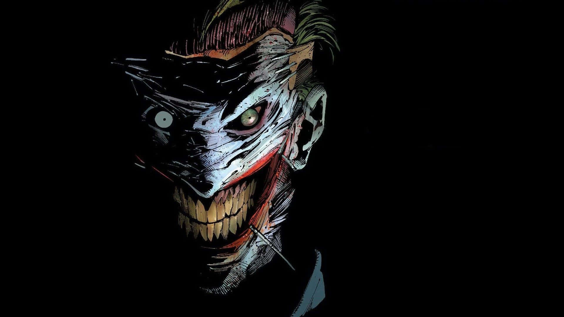 Distinctive Joker Art Showcasing His Intense Gaze Wallpaper