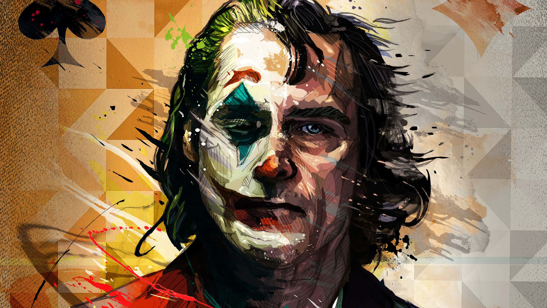 Inquietantepero Hipnotizante Obra De Arte Del Joker. Fondo de pantalla