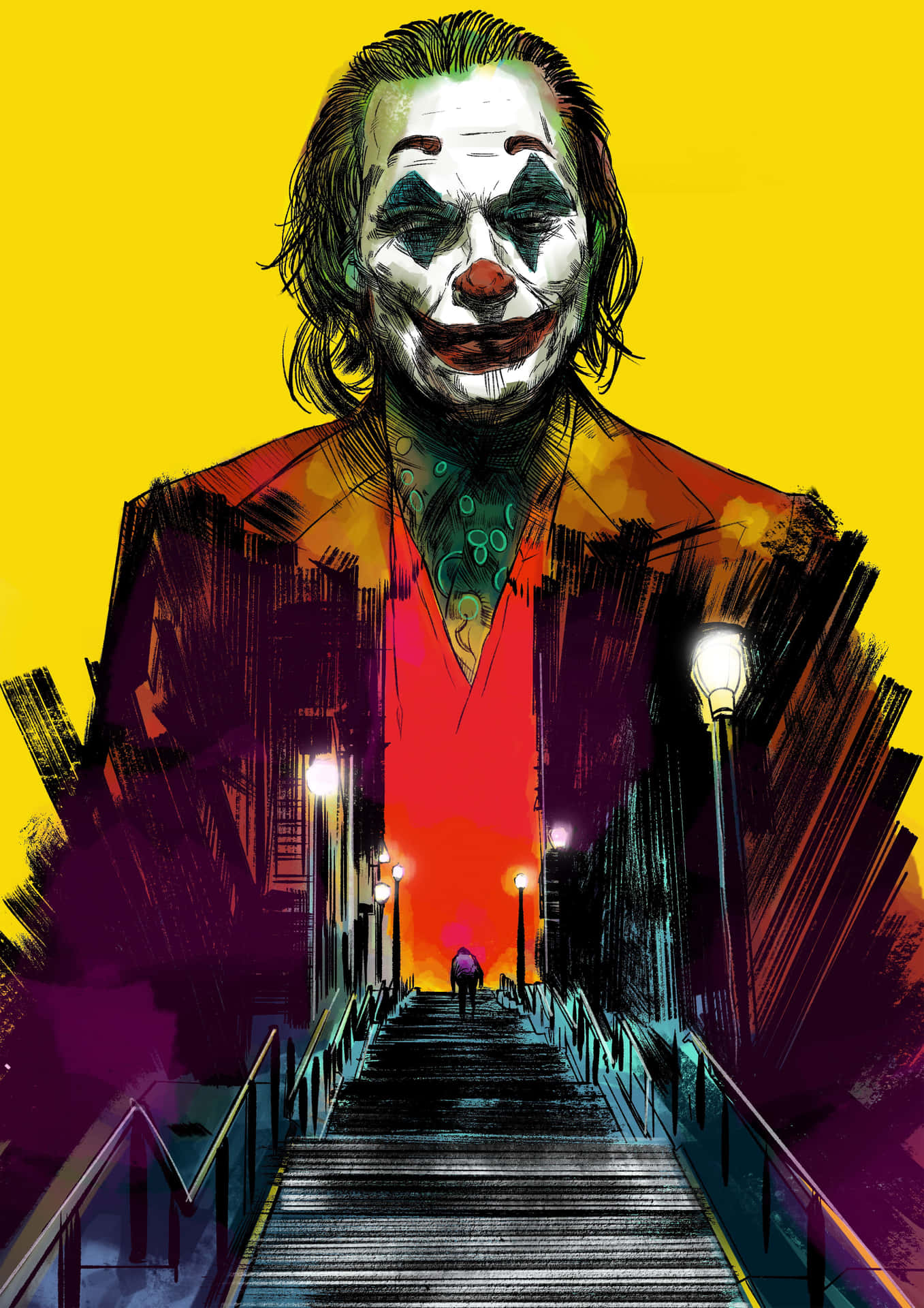 Laintensidad Oscura Del Arte Del Joker Fondo de pantalla