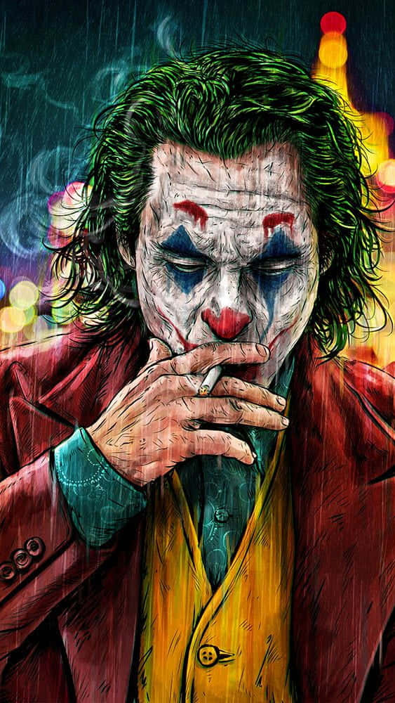 Caption: Sinister Joker Art Masterpiece Wallpaper