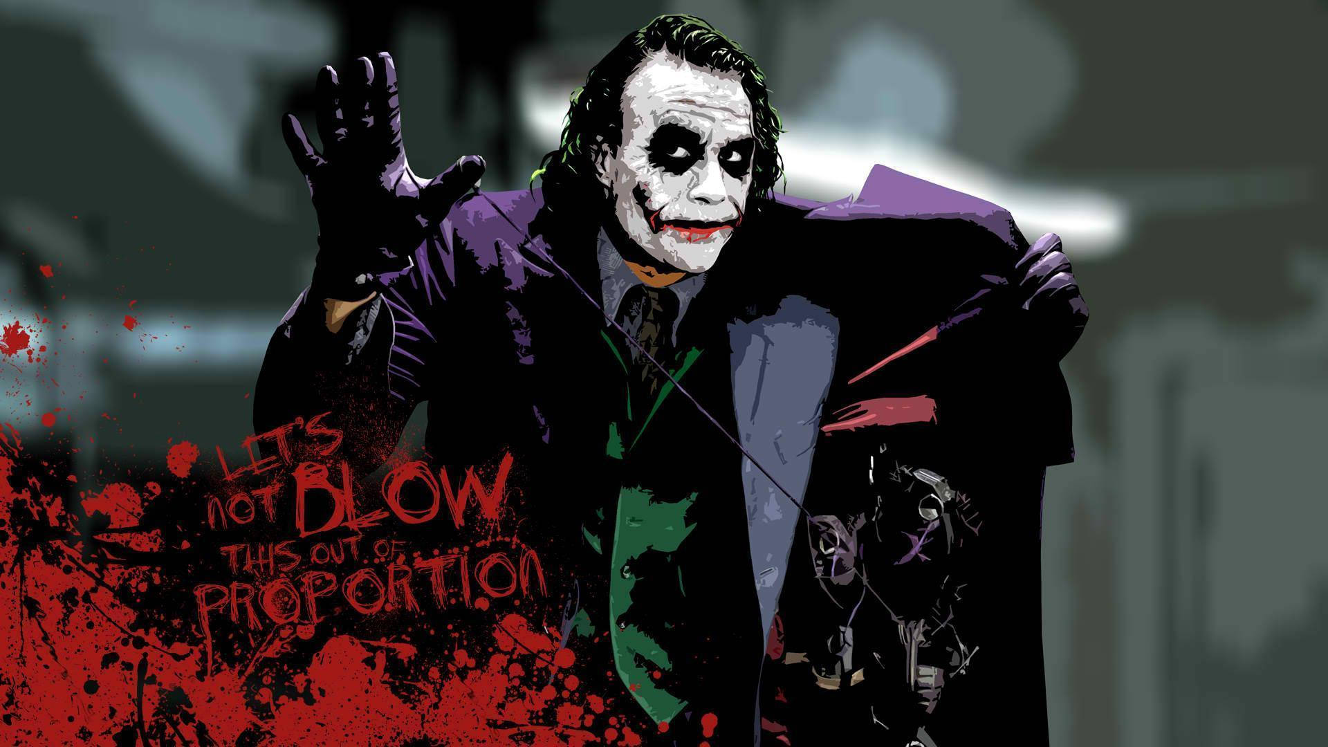 Joker Blowing Things Wallpaper