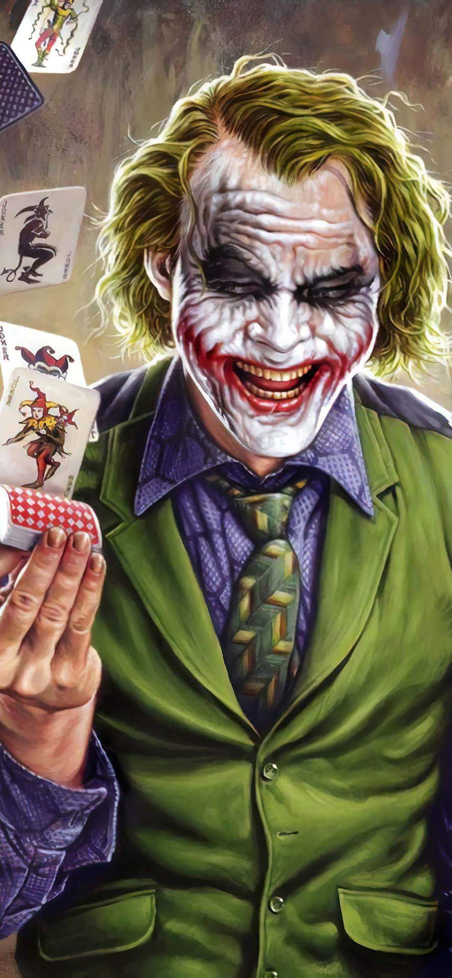 Caption: Mysterious Joker Card in the Dark Wallpaper