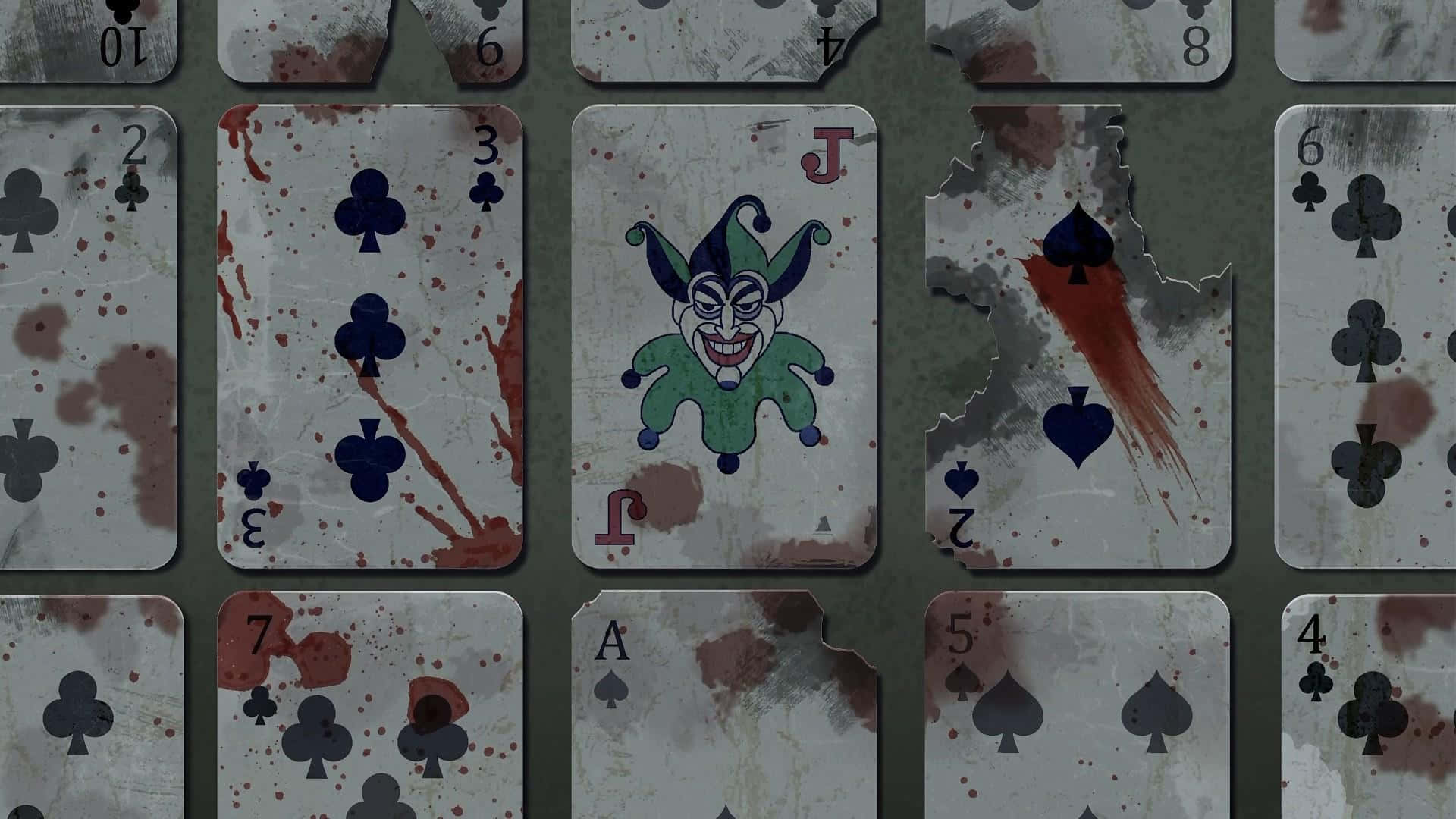 Mysterious Joker playing card in vibrant purple hue Wallpaper