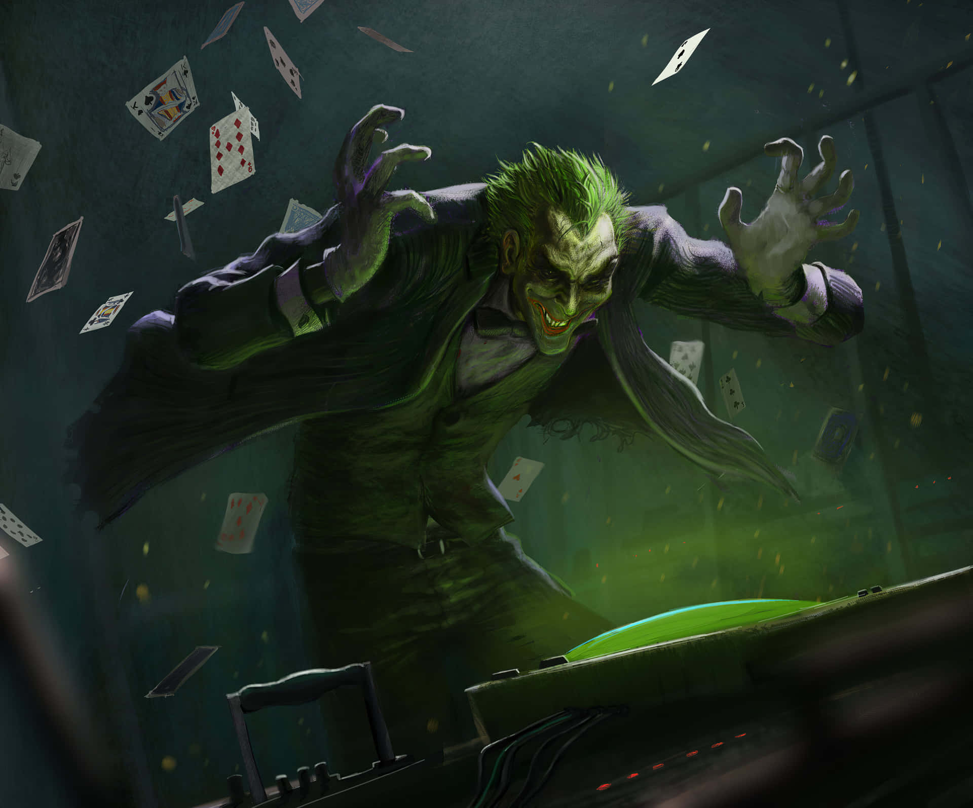 The Sinister Joker Card - A Mysterious Power Unleashed Wallpaper