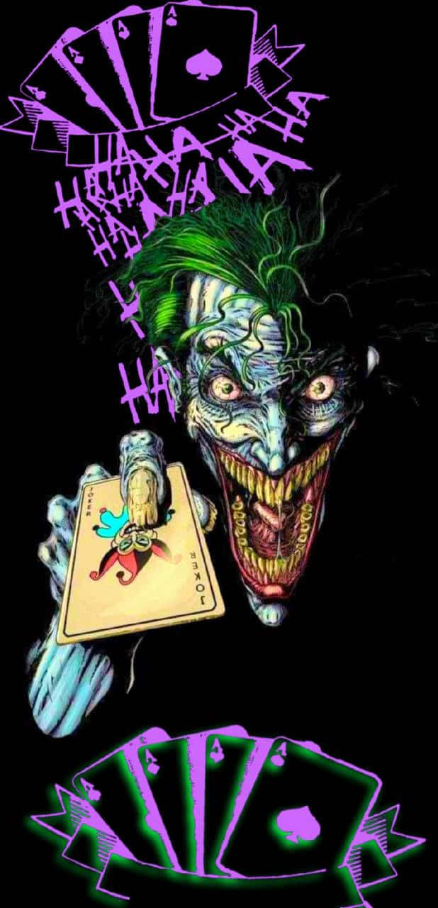 Mysterious Joker Card on Dark Background Wallpaper