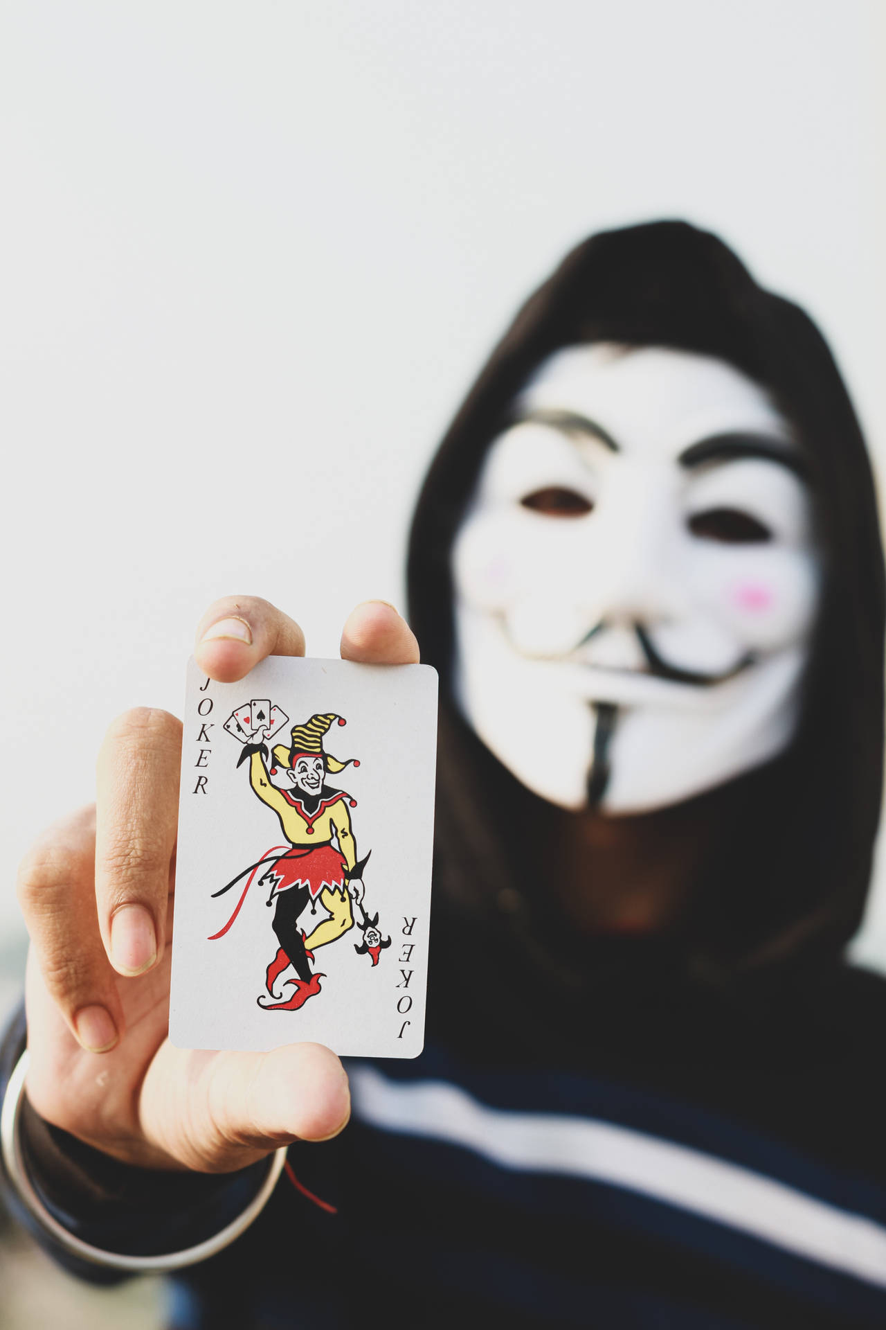 Joker Card And Hacker Mask