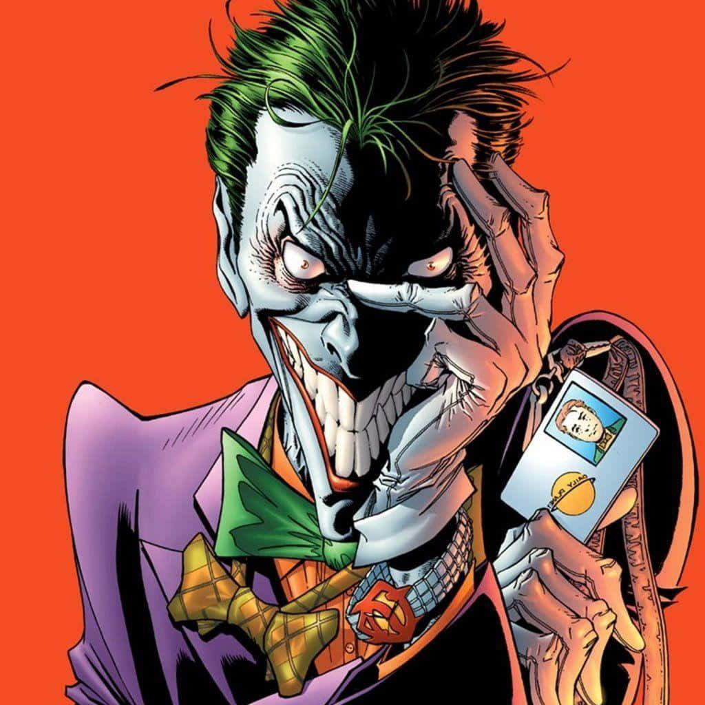 The Enigmatic Joker Comic Art Wallpaper