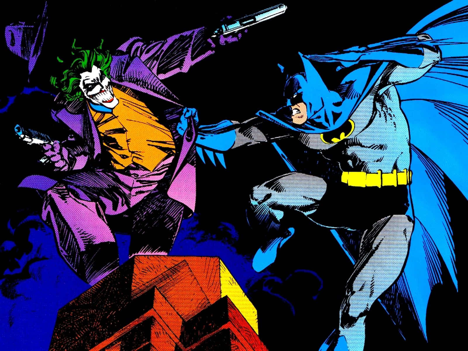 The Unpredictable Joker in Action Wallpaper
