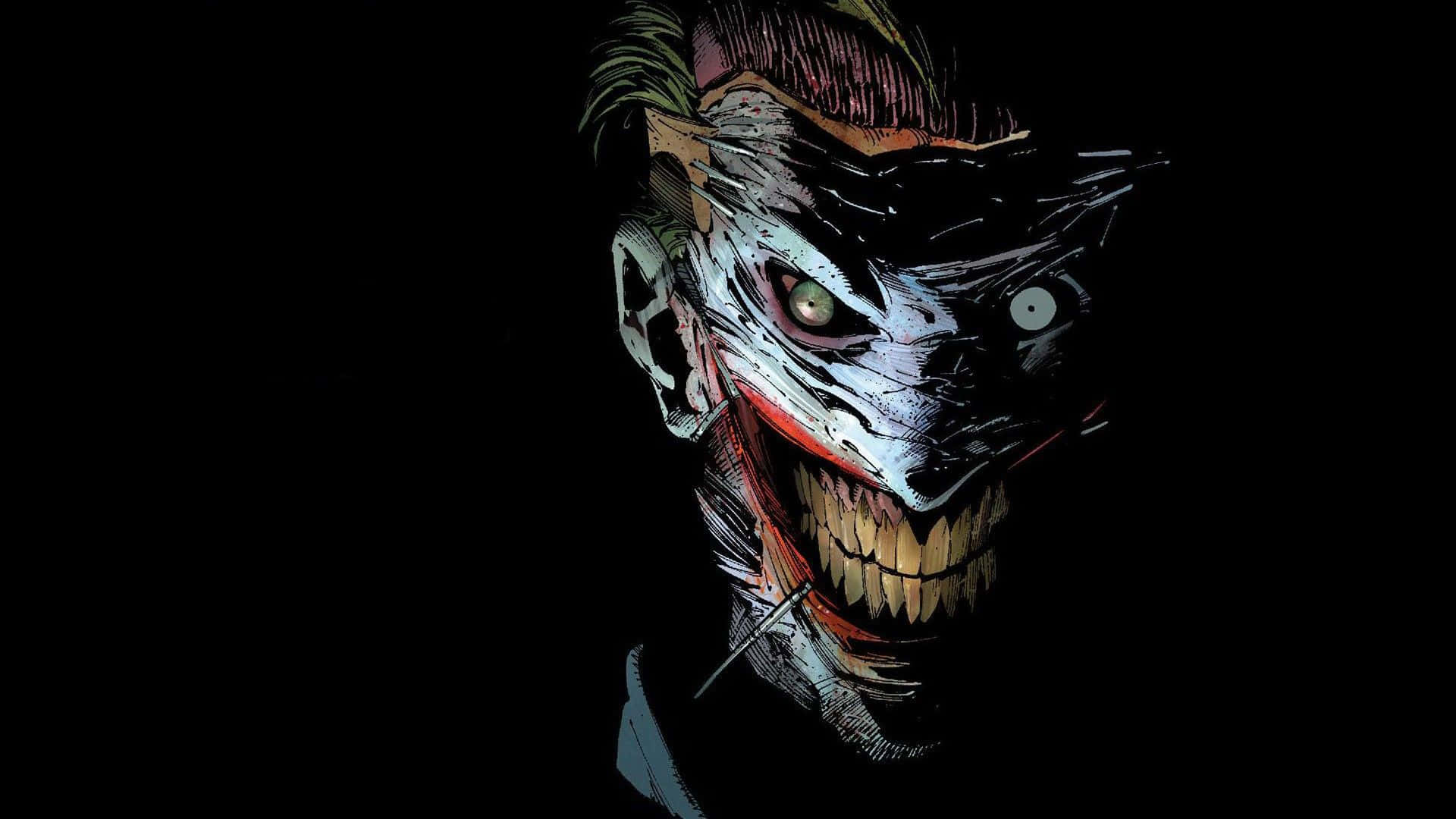 Intense and Menacing Joker Comic Art Wallpaper