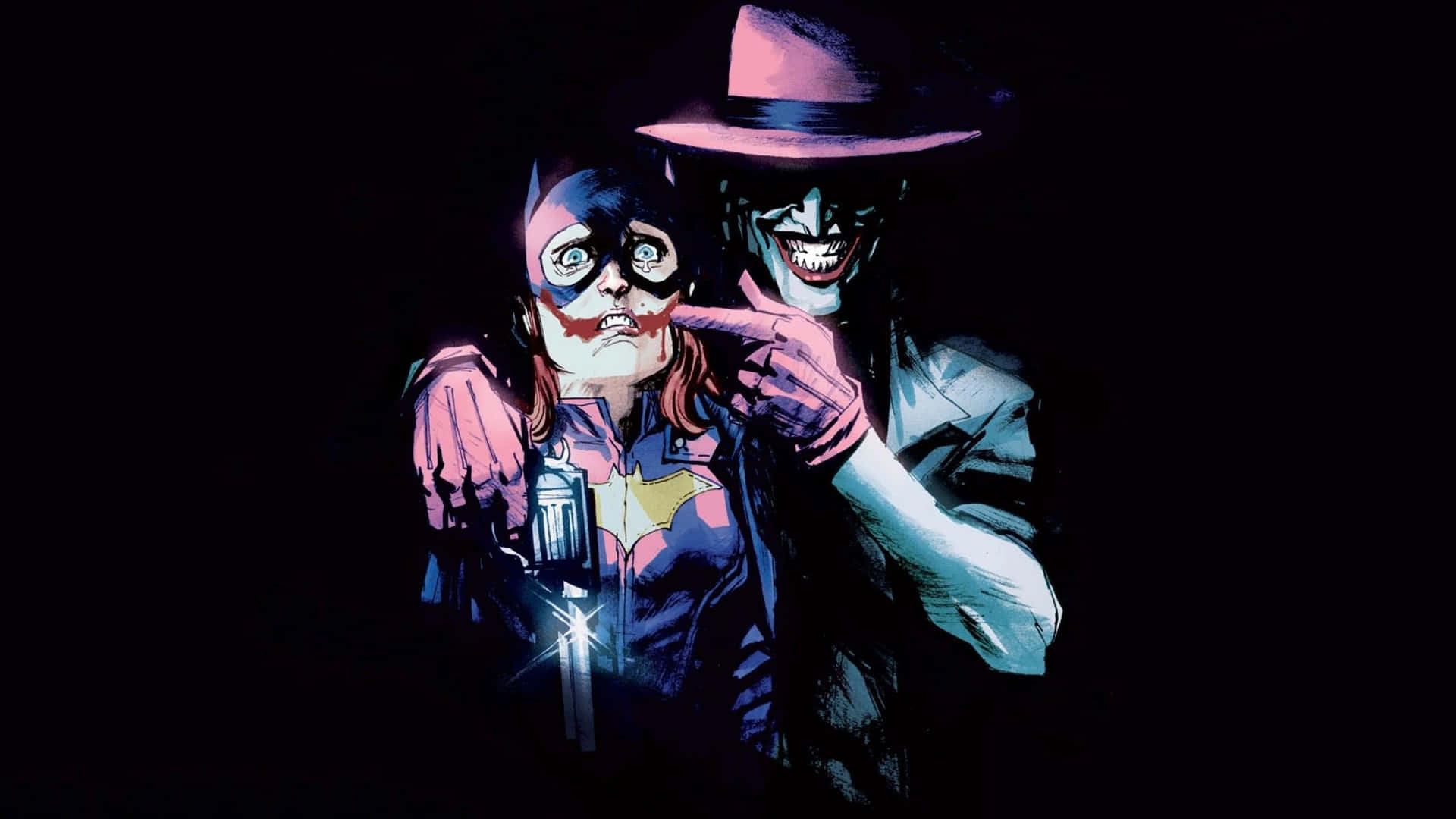 Intense Joker Illustration from a Comic Book Wallpaper