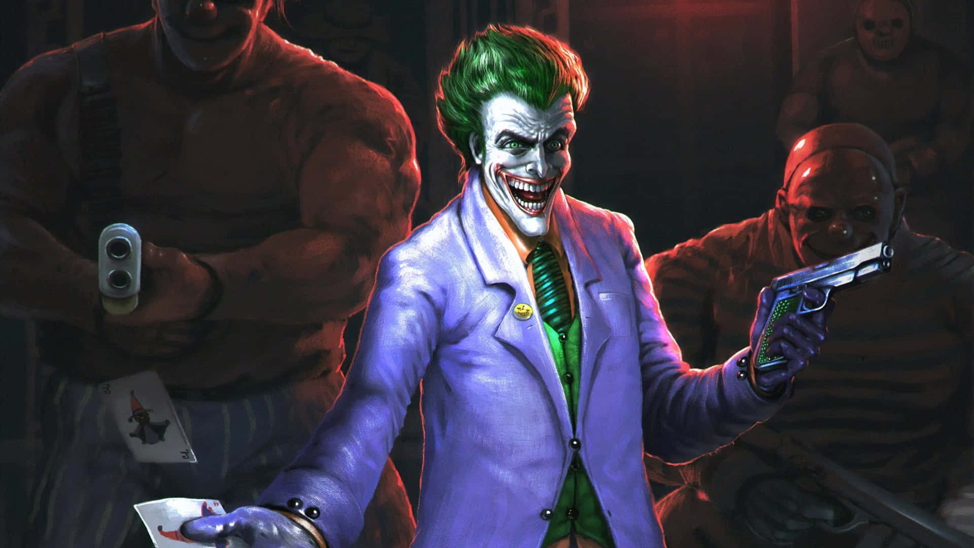The Joker - Classic Comic Illustration Wallpaper