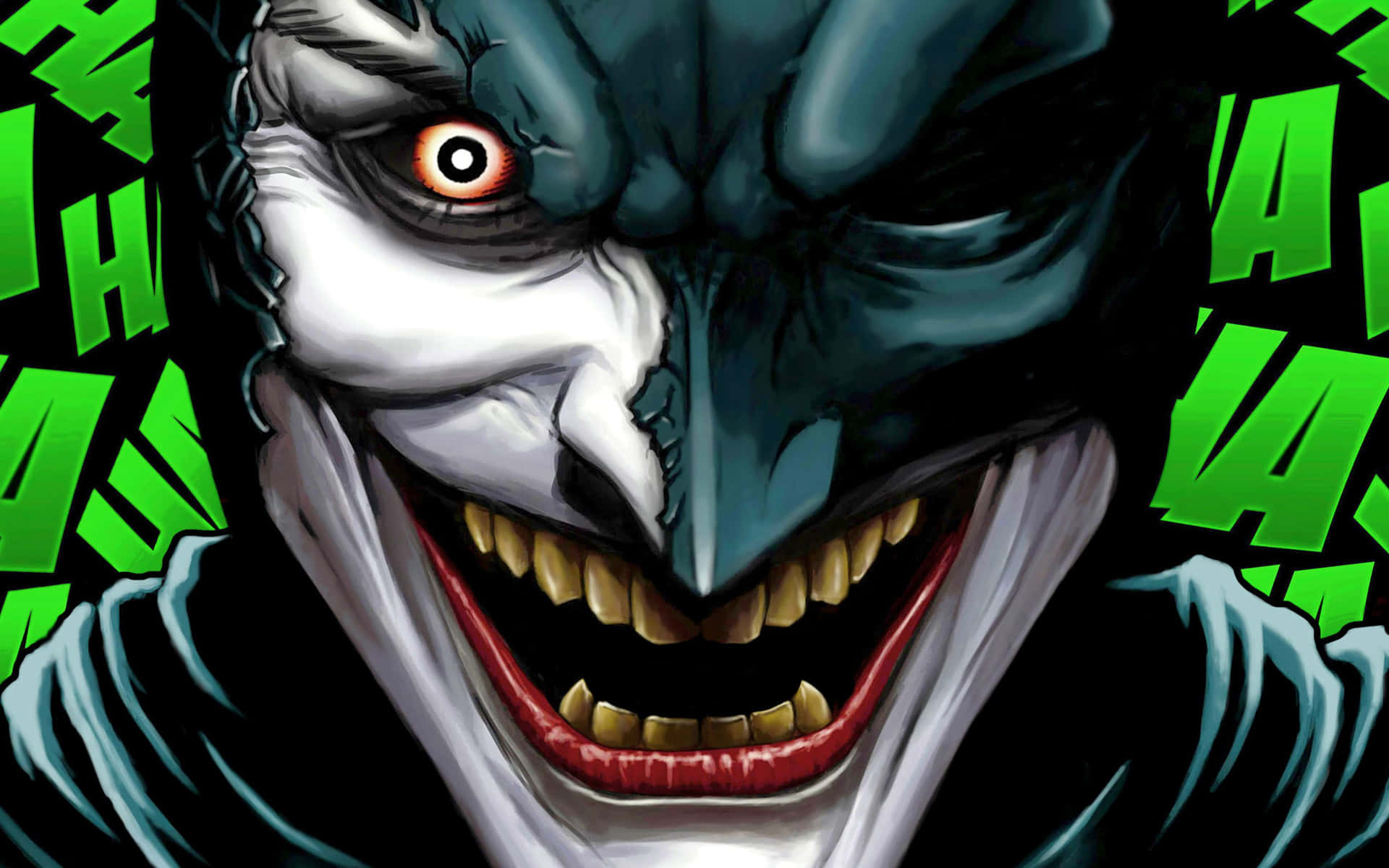 The Cunning and Chaotic Joker in his Iconic Comic Style Wallpaper