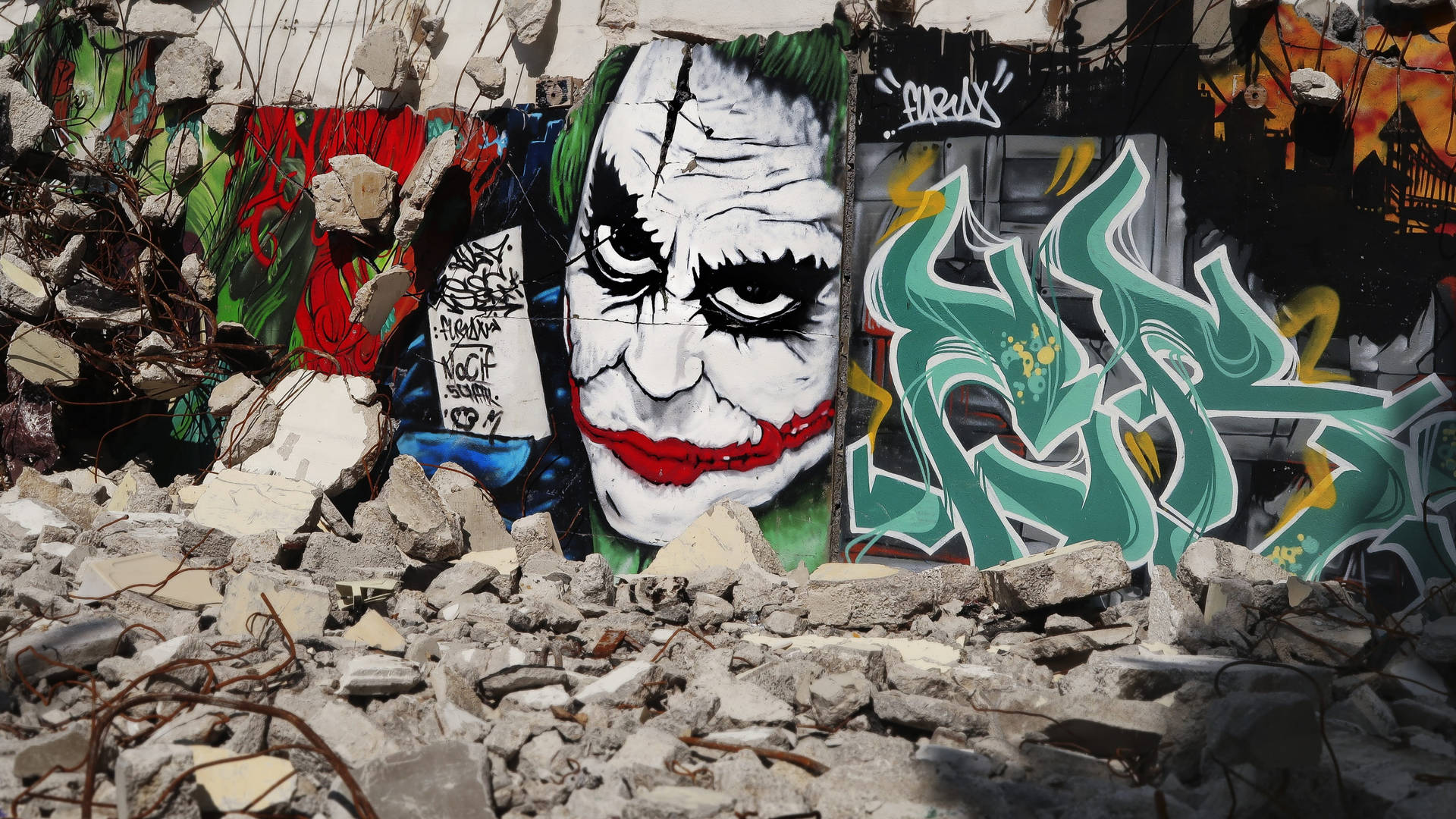 Joker Drawing Graffiti Wallpaper