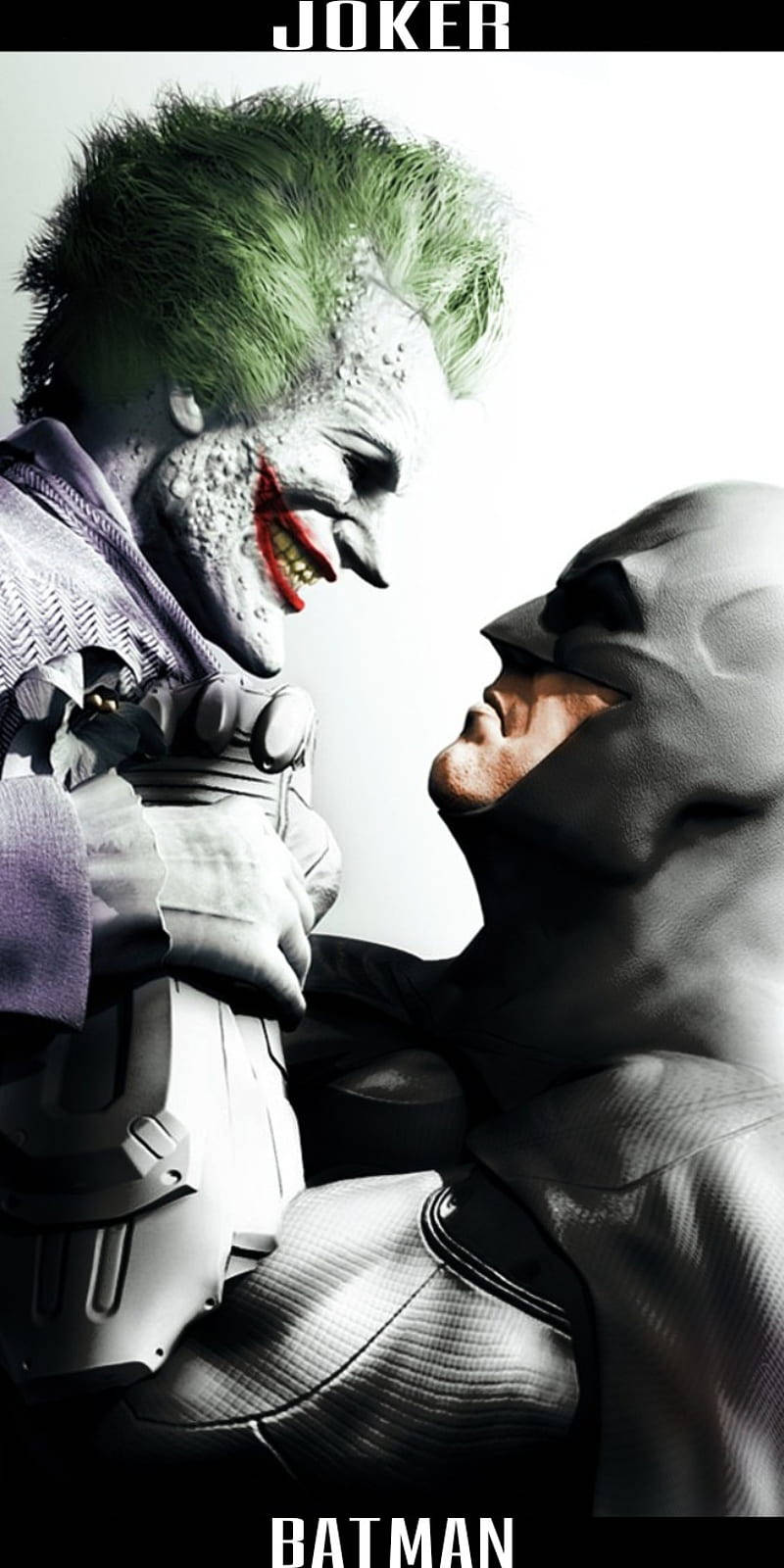 Jokerluchando Contra Batman Arkham Knight En Iphone. Fondo de pantalla