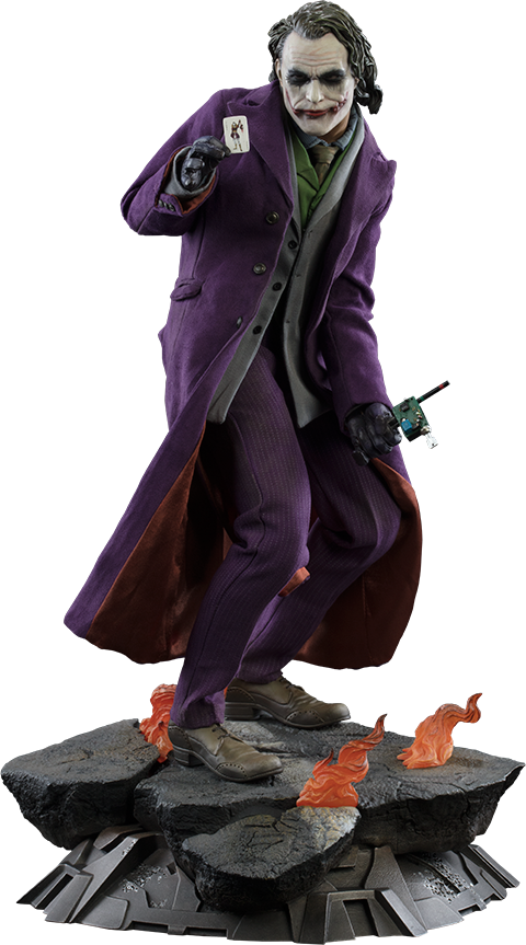 Joker Figure With Card PNG