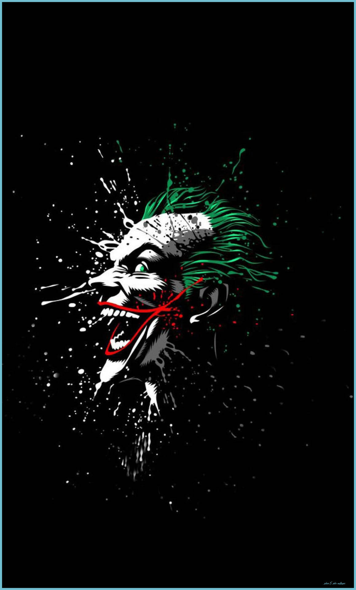 Joker iPhone Artistic Face Splattered Wallpaper