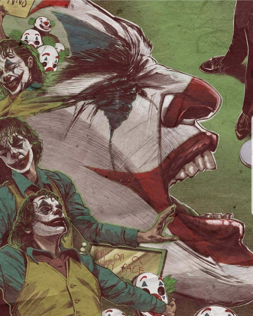 Intense Joker Laughing in the Dark Wallpaper