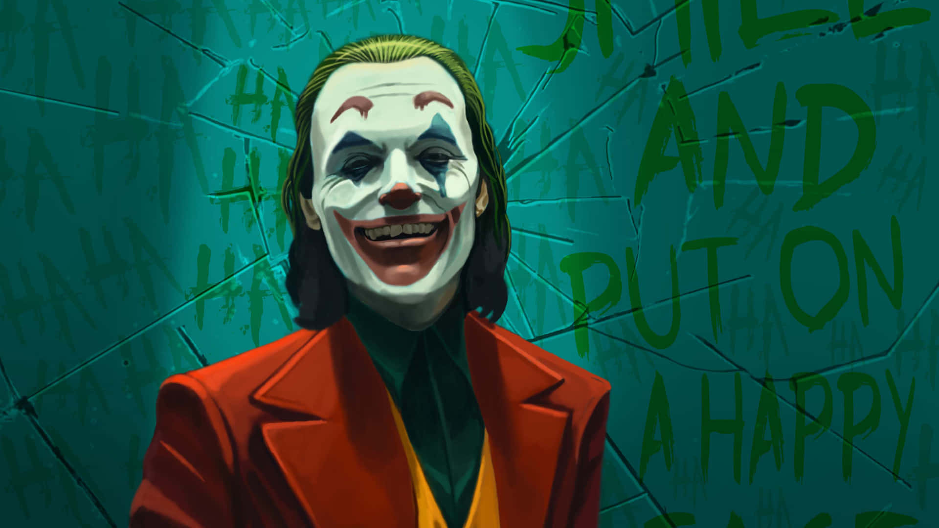 The Joker's menacing laughter Wallpaper