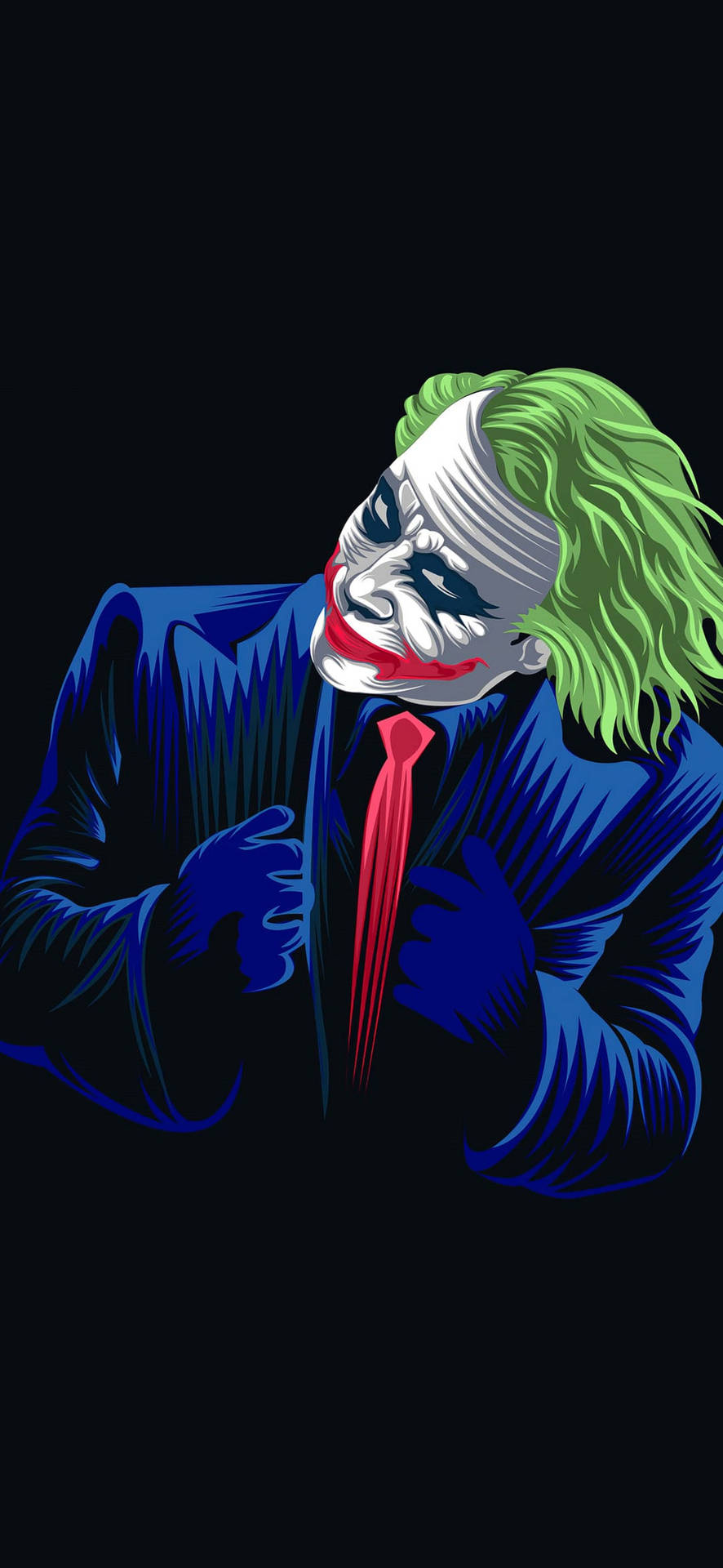 Joker Ledger neon portrait wallpaper