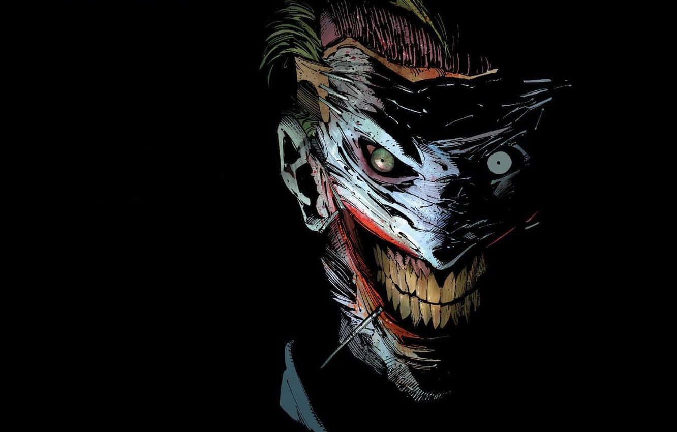 Creepy Joker Mask Animated Picture