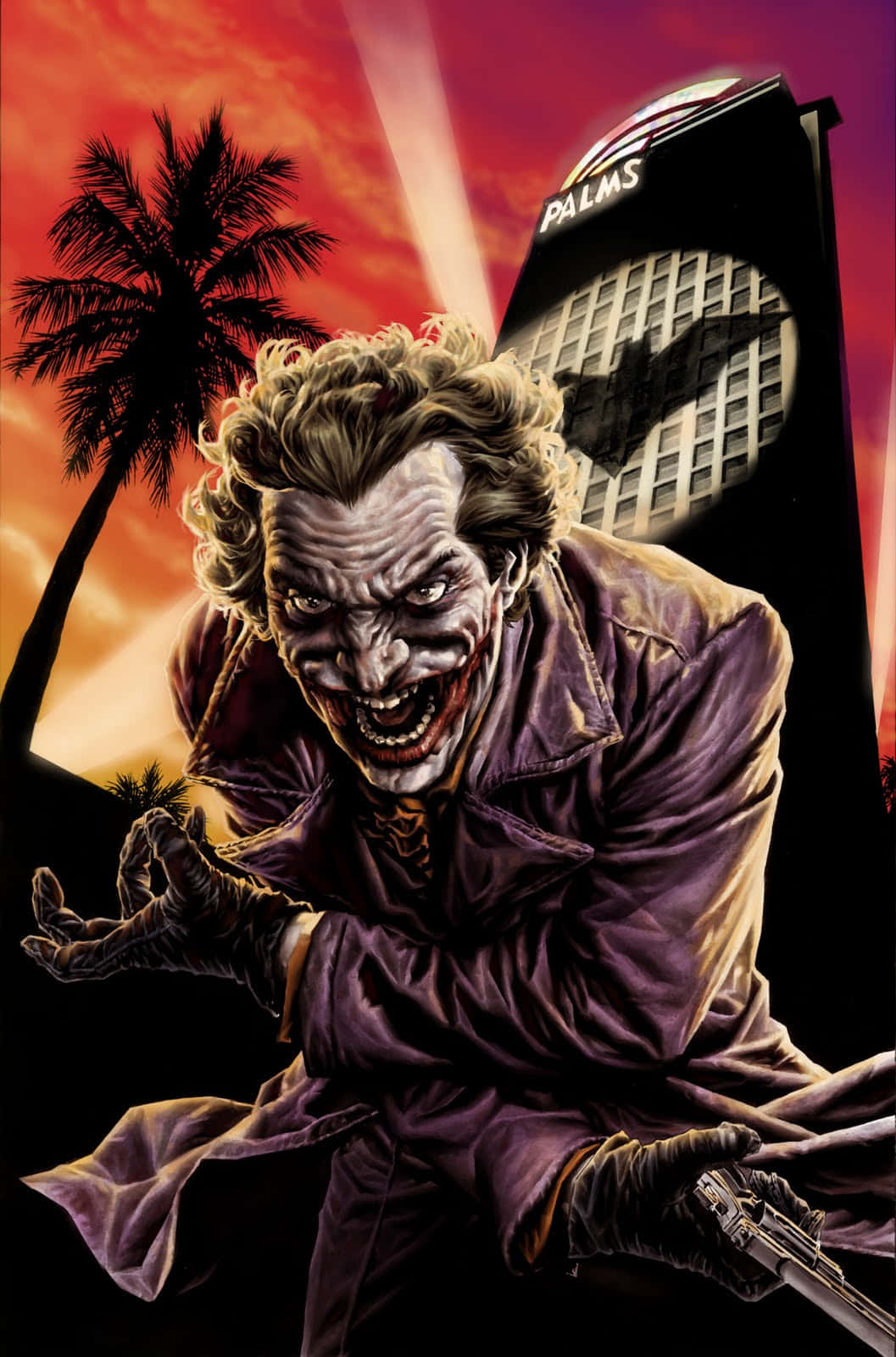 Jokermaske Comic Illustration Bild