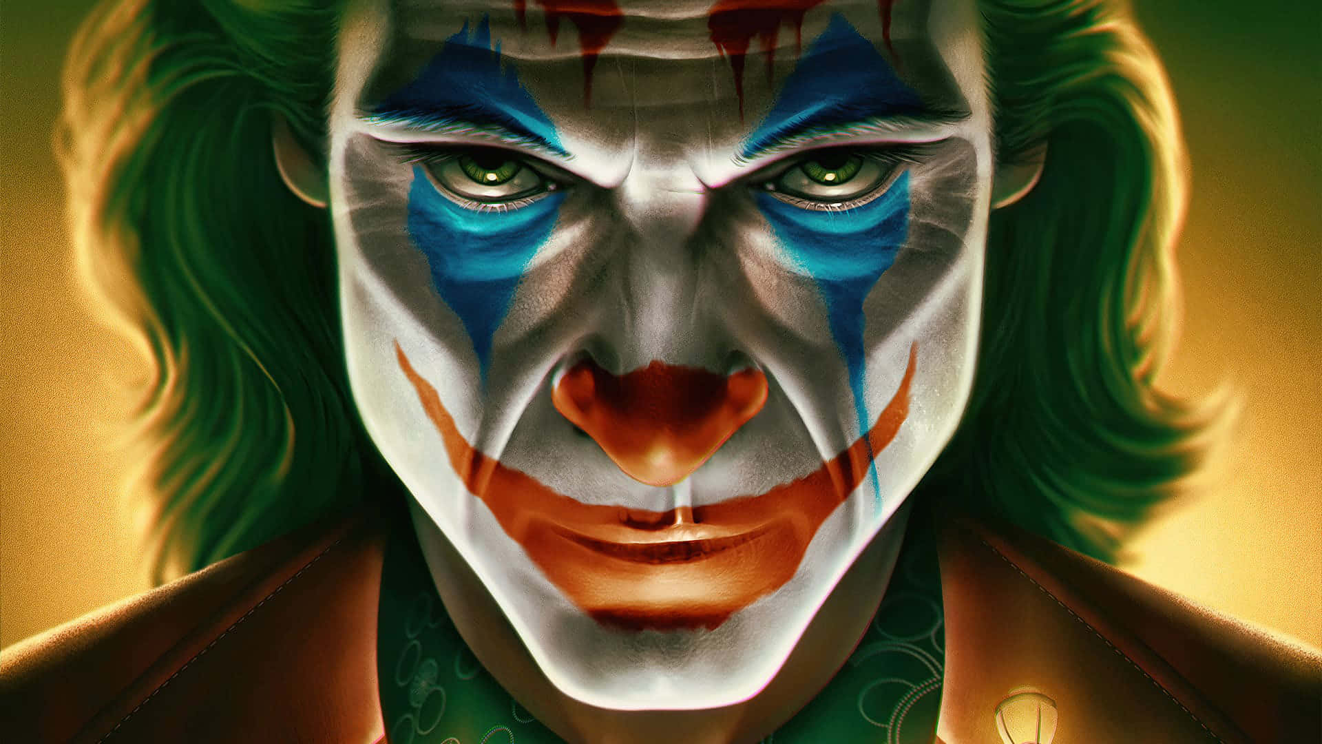 Jokermaske Mit Ernstem Blick Bild