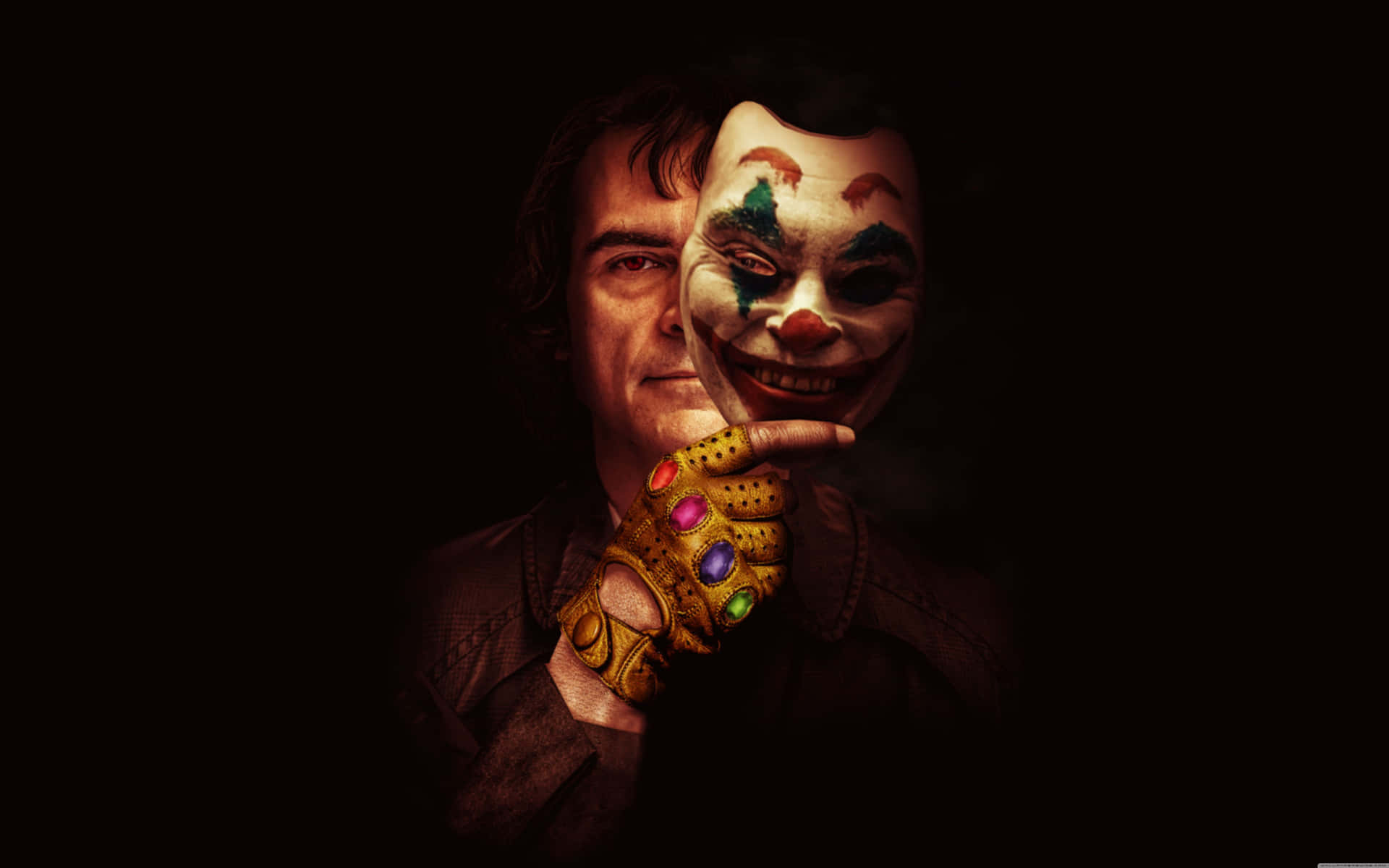 Coloqueum Sorriso Em Seu Rosto Com A Icônica Máscara Do Joker.