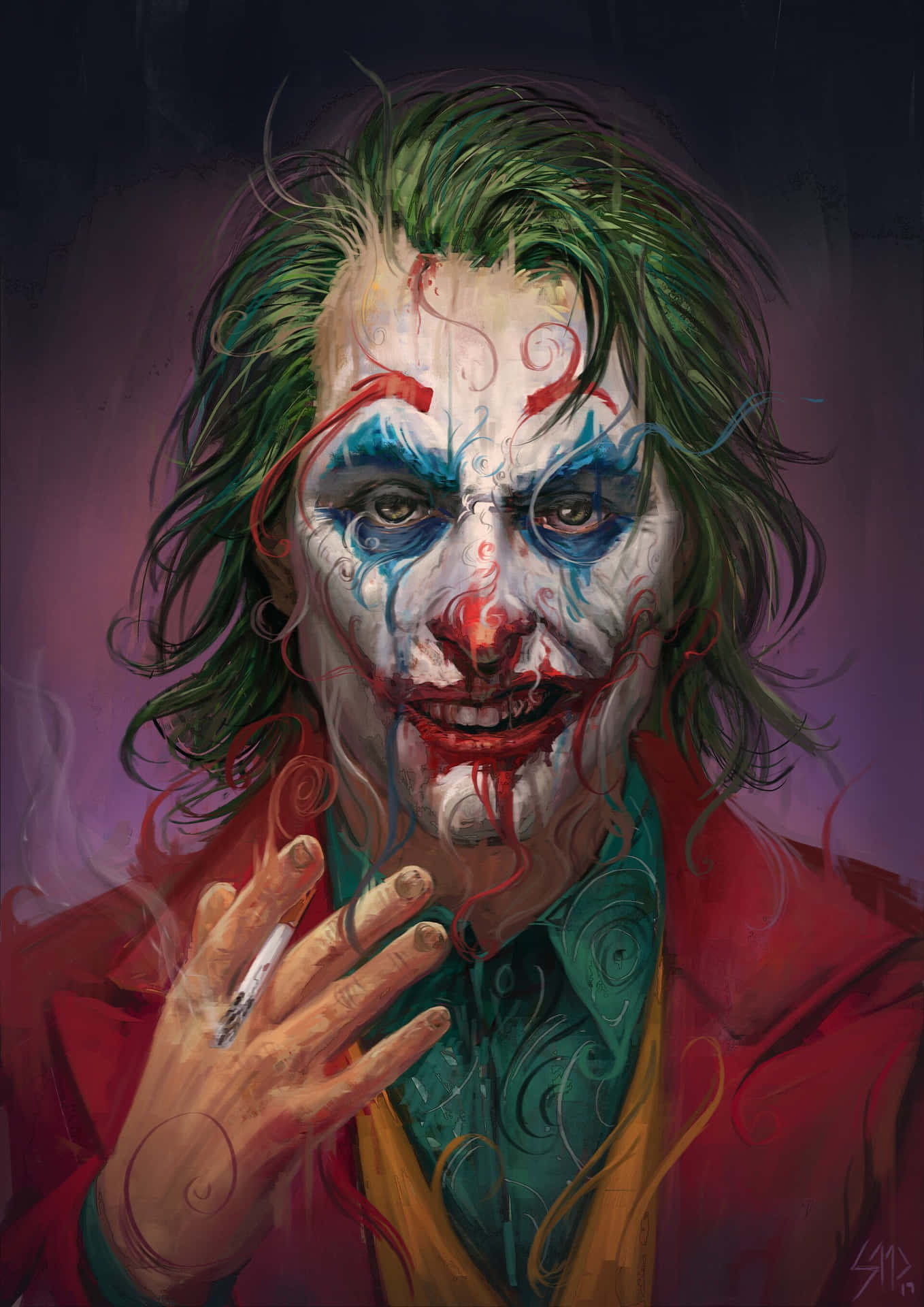 Et fjendtligt og ikonisk udseende, Joker Mask wallpaper er perfekt til den dristige i dig.