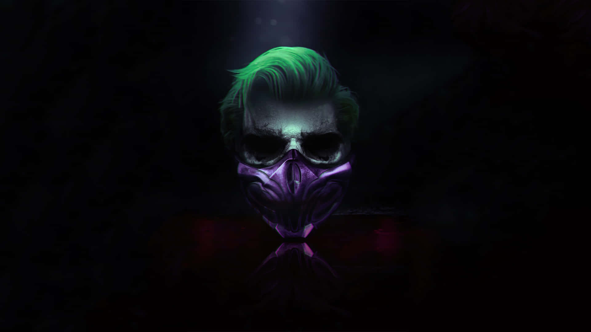 Dasoriginalgesicht Hinter Der Ikonischen Joker-maske Mit Einem Unheimlichen Und Schelmischen Grinsen.