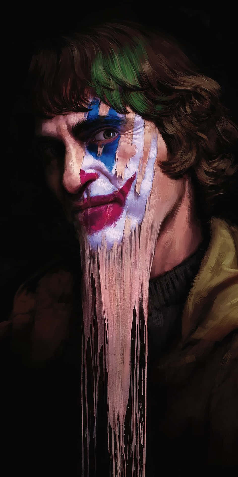 Mesmerizing Joker Painting in Vibrant Colors Wallpaper